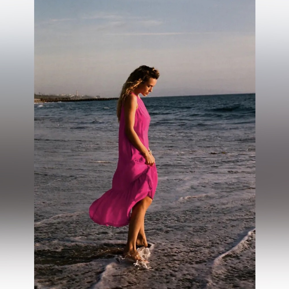 Anthropologie Maeve Marlene Tiered Maxi
Dress Pink Size XS